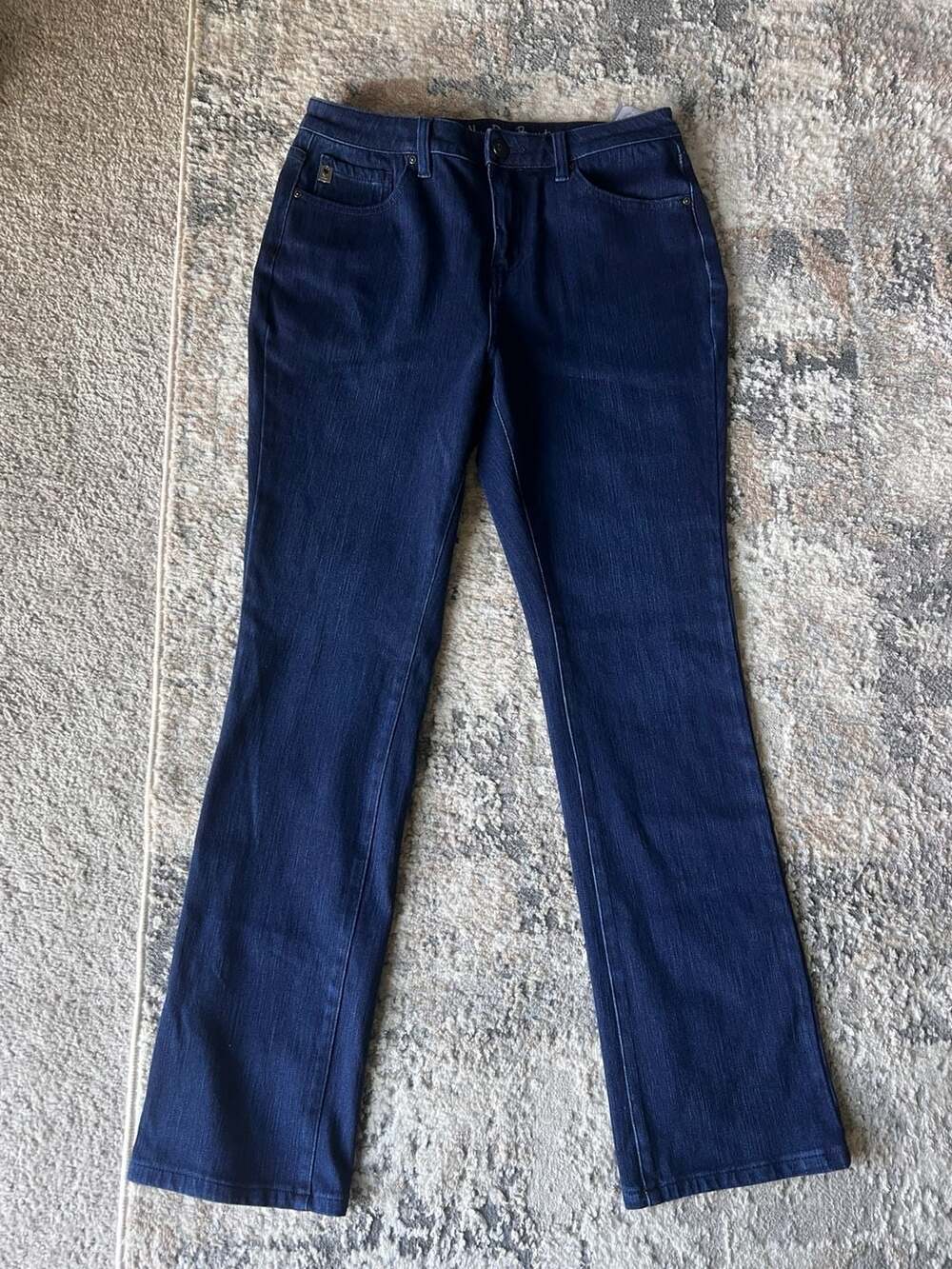 Belle by Kim Gravel TripleLuxe Knit Denim Boot-Cut Jeans Size 10